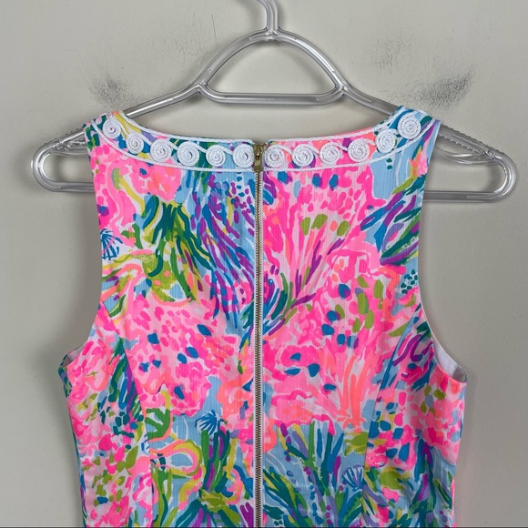 Lilly Pulitzer Gabby Resort Shift Dress Fan Sea Print Size 00 - Picture 10 of 12